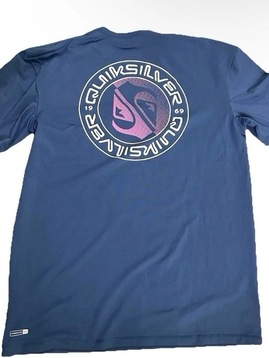 Quiksilver Other - Men’s Quicksilver Blue Short Sleeve Rash Guard Swim Shirt Size Large